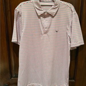 Vineyard Vines Performance- Red and Blue Striped Golf Polo